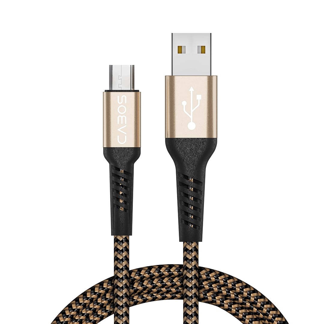 Micro USB Nylon Braided Cables - Golden